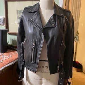 ALLSAINTS  lamb leather biker jacket